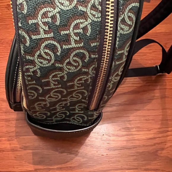 Coach Court Backpack Monogram NWT Green - Picture 4 of 10